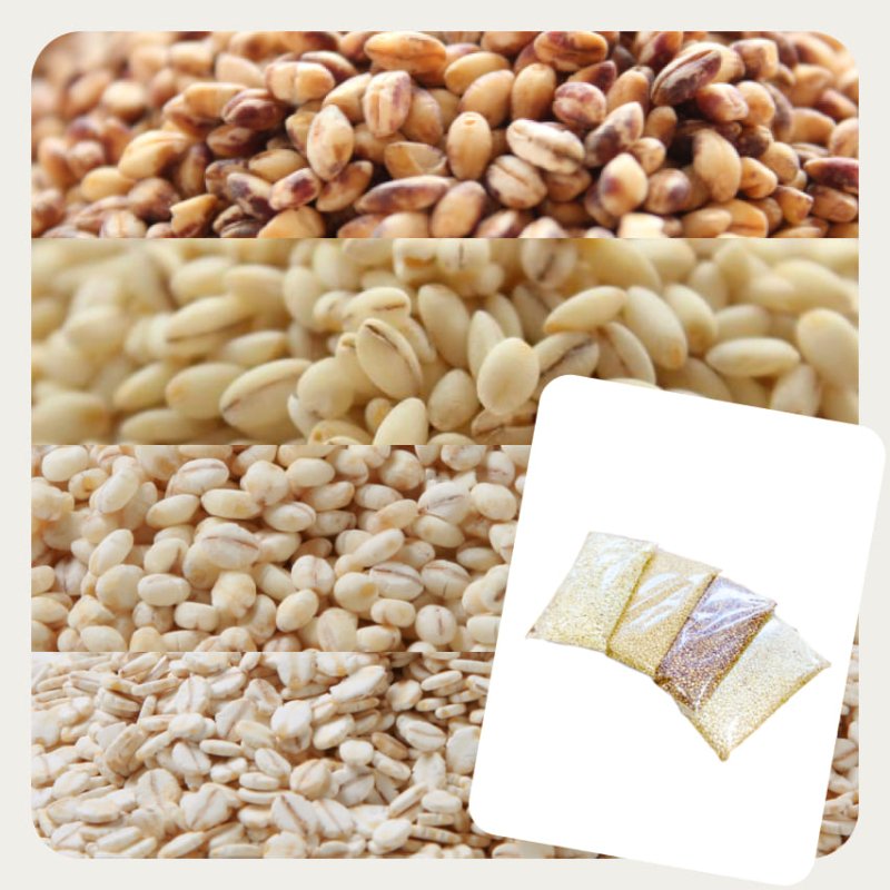 国産・大麦（もち麦&はだか麦）4種食べ比べセット