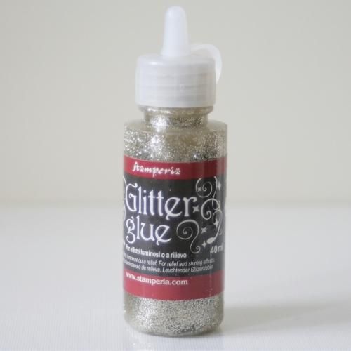 ������ڥꥢ ���饭�� ����å������롼 �ڥ���С��� Glitter Glue 40 ml Silver DC22D ������åץ֥å��� Stamperia