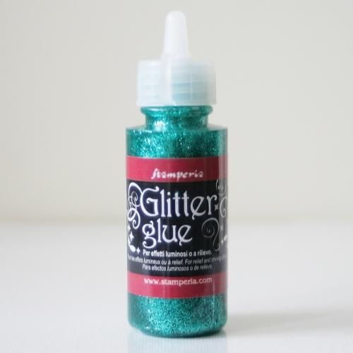 ������ڥꥢ ���饭�� ����å������롼 �ڥ����������� Glitter Glue 40ml Turquoise �ǥ��ѡ����� DC22H STAMPERIA