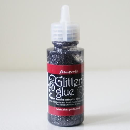 ������ڥꥢ ���饭�� ����å������롼 �ڥ��졼�� Glitter Glue 40ml grey �ǥ��ѡ����� DC14T STAMPERIA