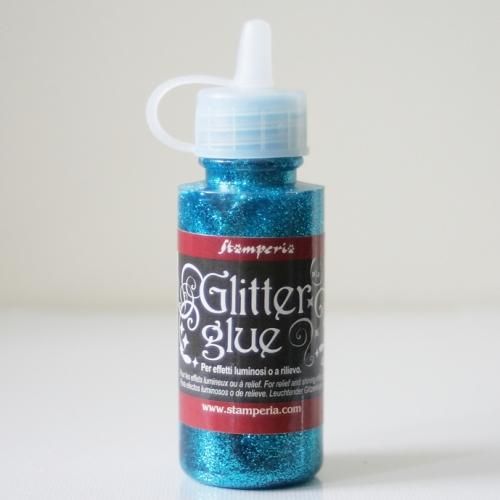 ������ڥꥢ ���饭�� ����å������롼 �ڥ֥롼������������ Glitter Glue 40ml Turquoise �ǥ��ѡ����� DC14M STAMPERIA