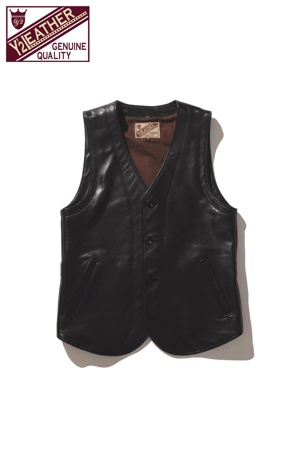 Y'2 LEATHER(ワイツーレザー) レザーベスト ANILINE HORSE WORK VEST ...