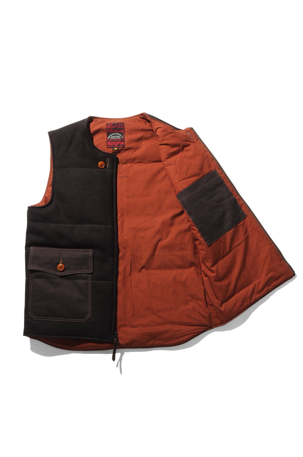 バズリクソンズ(BUZZ RICKSON'S) ウールベスト MILITARY WOOL VEST ...