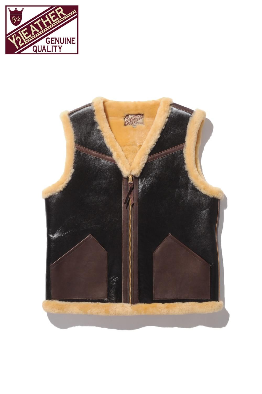 Y'2 LEATHER(ワイツーレザー) ムートンベスト MOUTON VEST YM-06 通販 