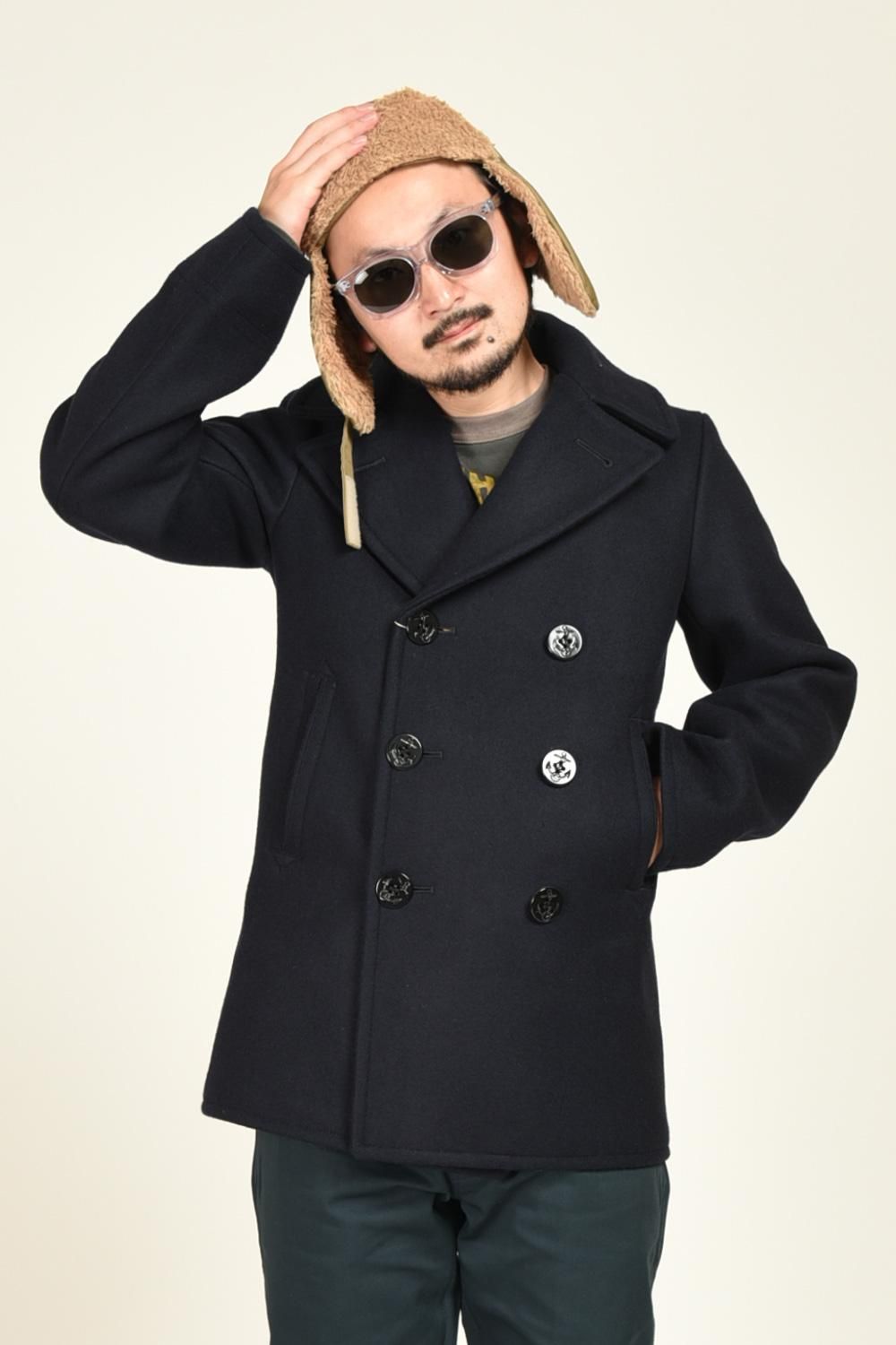 UNITED CARR by Buzz Rickson's(ユナイテッドカーbyバズリクソンズ) メルトンピーコート 26oz.WOOL MELTON  PEA COAT UC14231 通販正規取扱 | ハーレムストア