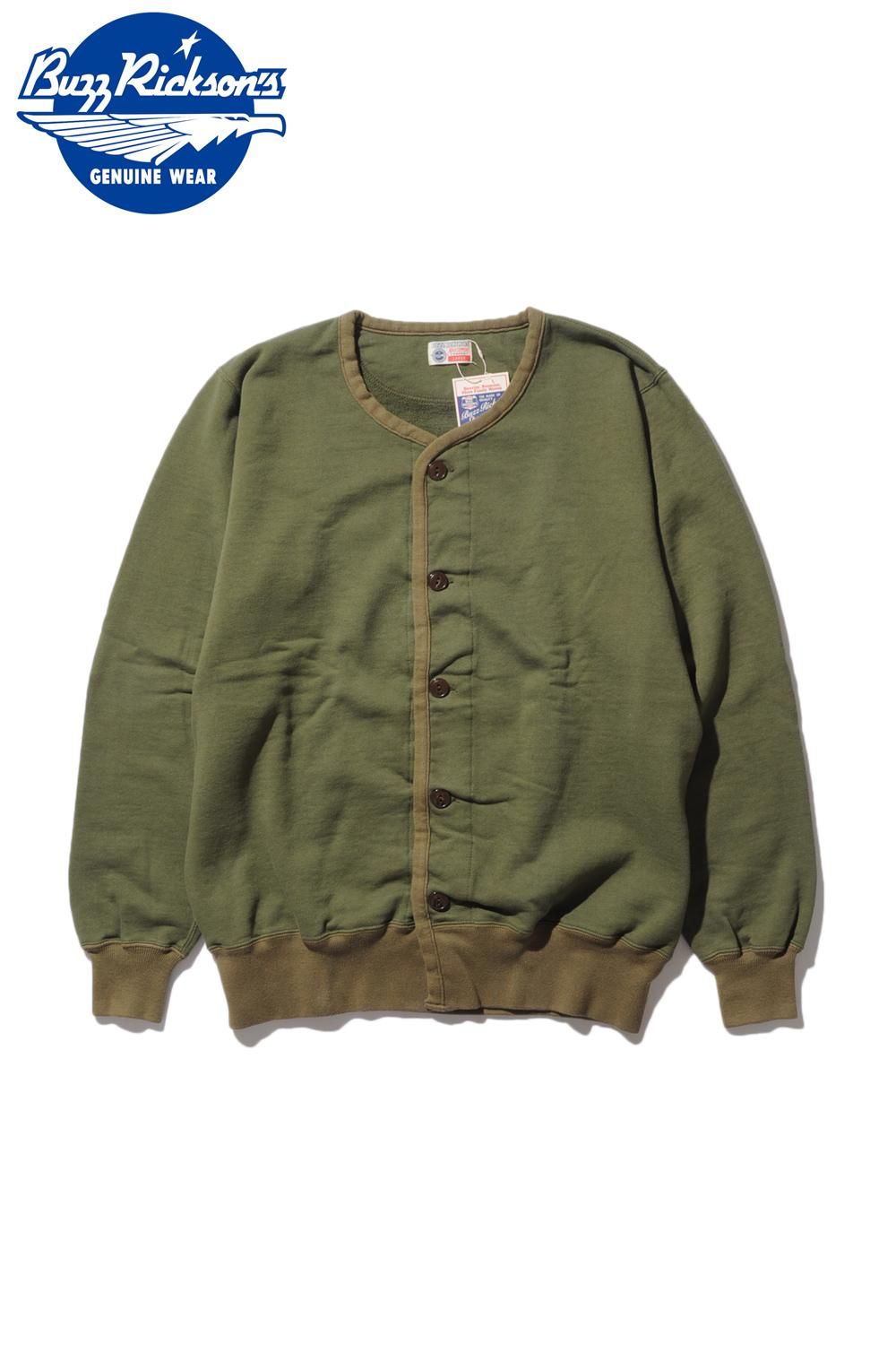 バズリクソンズ(BUZZ RICKSON'S) カーディガン MILITARY SWEAT