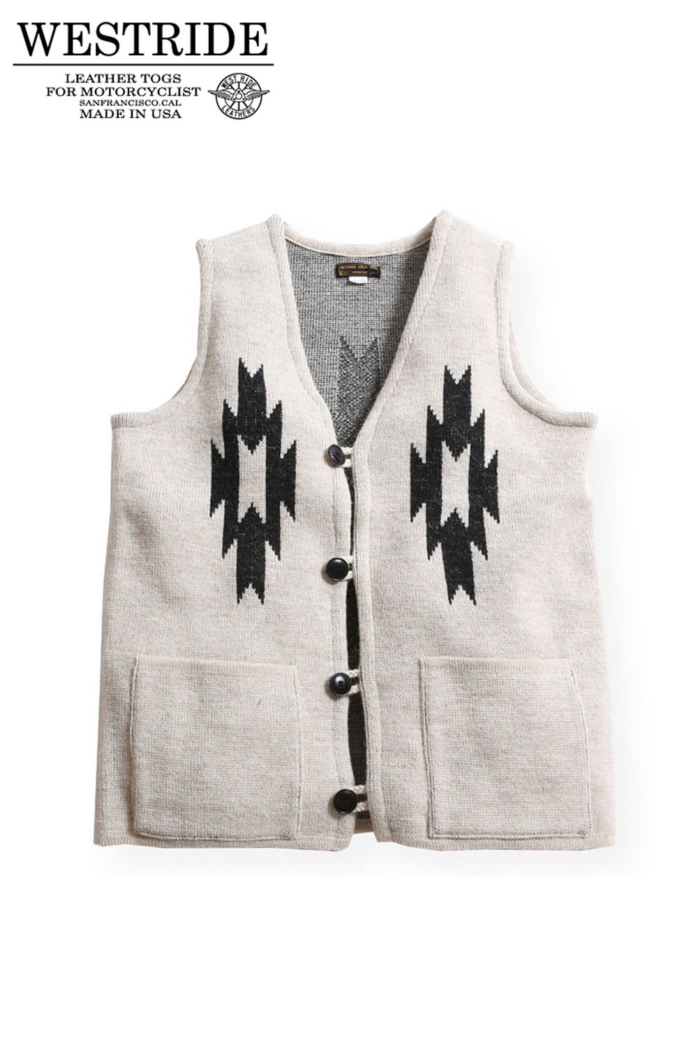 WESTRIDE(ウエストライド) チマヨベスト CHIMAYO KNIT VEST AK1807 | ハーレムストア