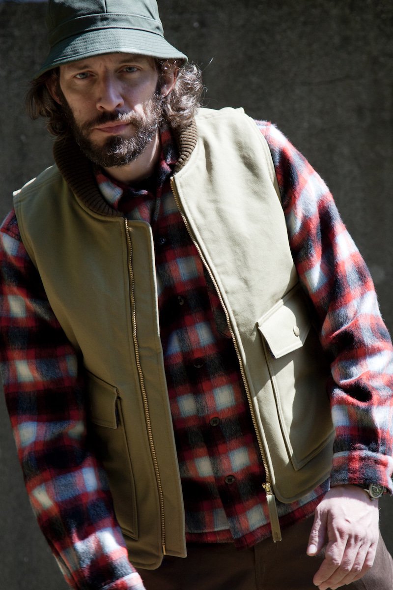 TROPHY CLOTHING(トロフィークロージング) ストームベスト OILED DUCK STORM VEST TR18AW-303  通販正規取扱|ハーレムストア