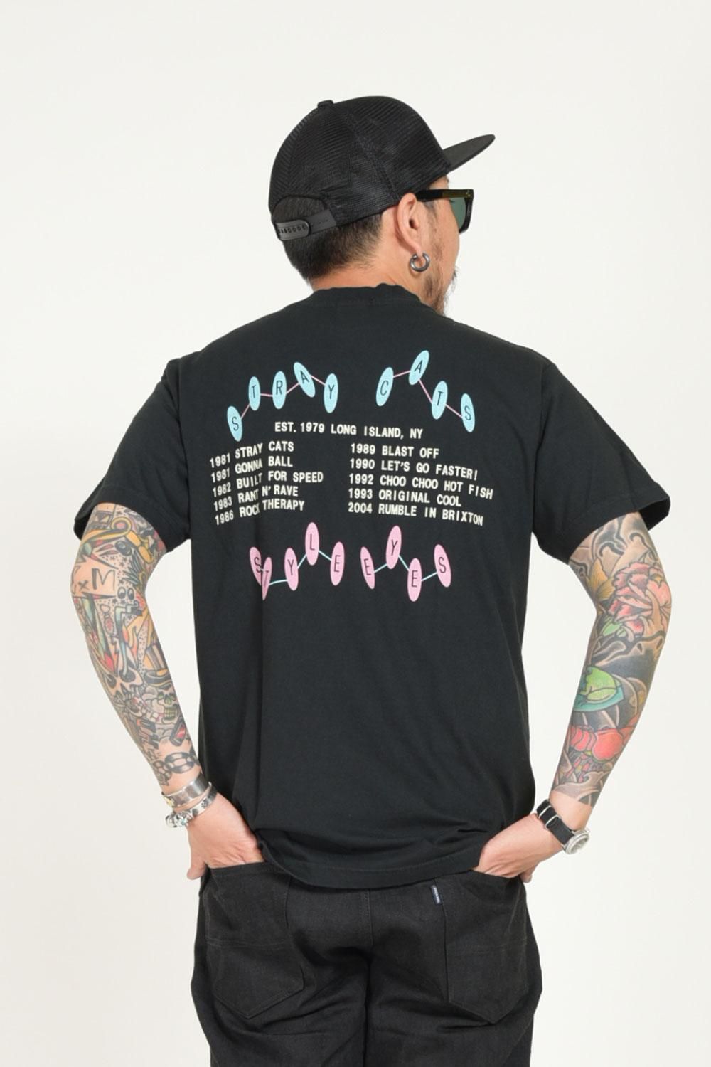 STYLE EYES(スタイルアイズ) Tシャツ STRAY CATS×STYLE EYES