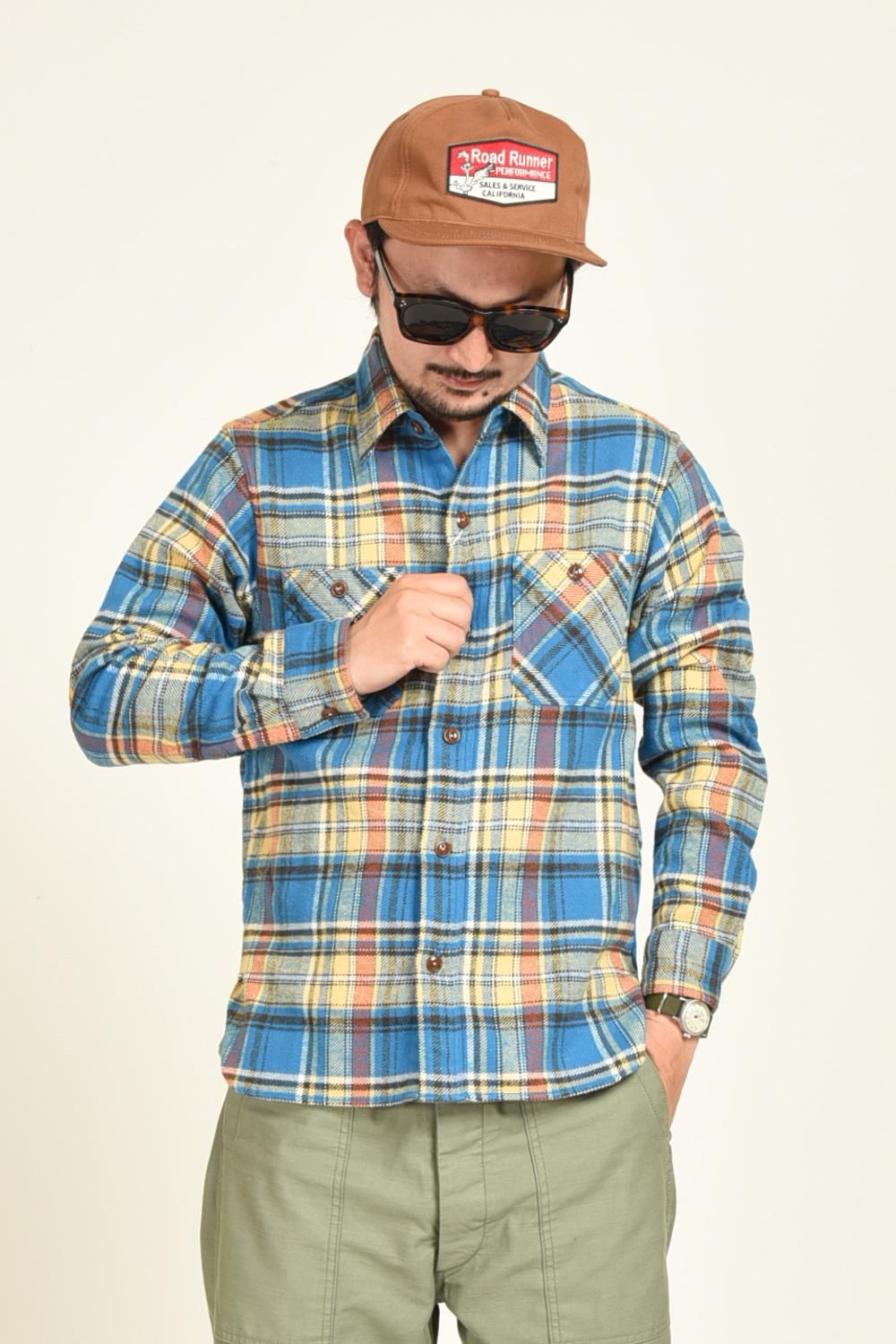 SUGAR CANE(シュガーケーン) チェックワークシャツ TWILL CHECK