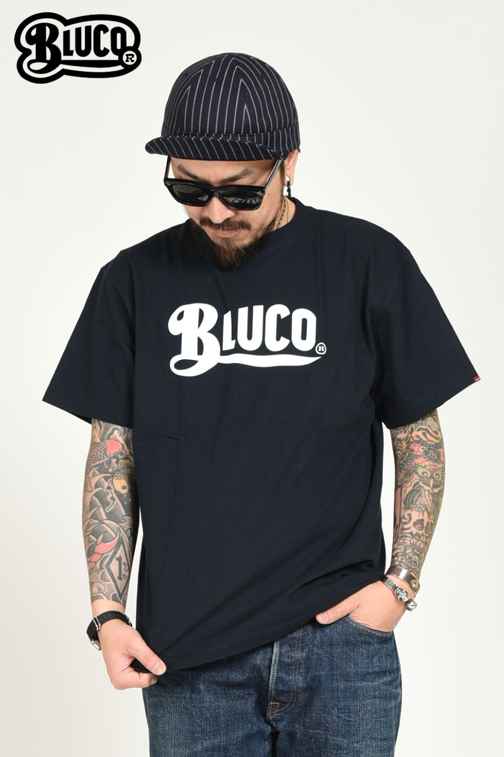 BLUCO WORK GARMENT(ブルコ) Tシャツ PRINT TEE'S-logo- OL-805-020 