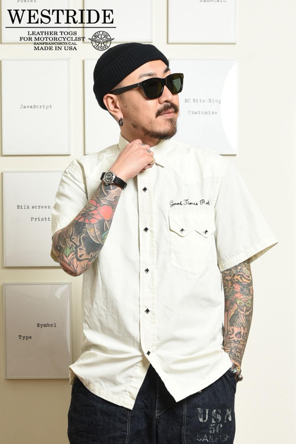 WESTRIDE(ウエストライド) ワークシャツ SNAP WORK SS SHIRTS MB2001