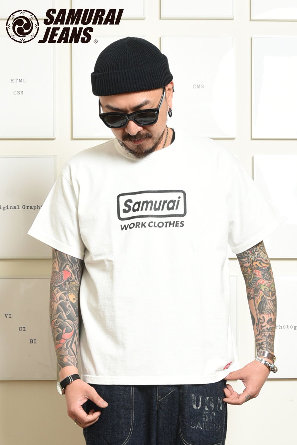 SAMURAI JEANS(サムライジーンズ) Tシャツ SAMURAI WORK CLOTHES TEE SWCT-102 通販正規取扱 |  ハーレムストア公式通販サイト