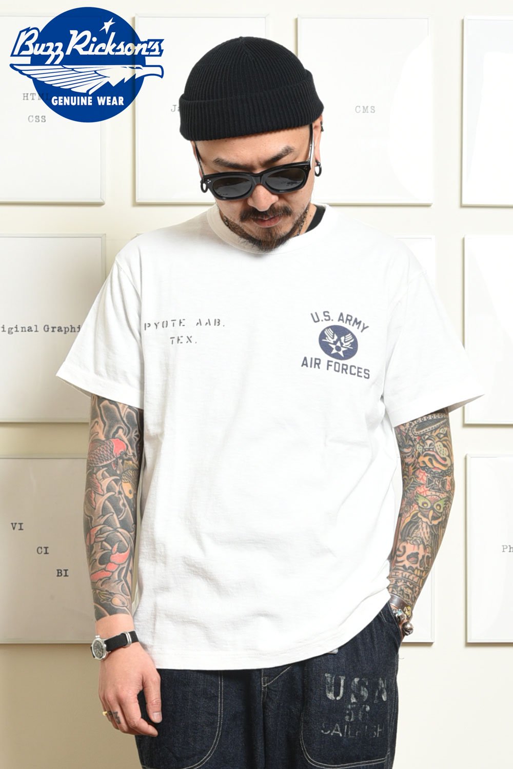 バズリクソンズ(BUZZ RICKSON'S) Tシャツ SLUB YARN T-SHIRT U.S. ARMY