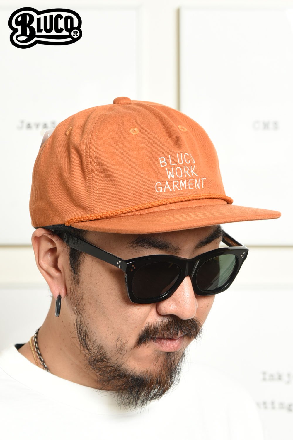 BLUCO WORK GARMENT(ブルコ) メッシュキャップ ROPE CAP-mini logo- OL