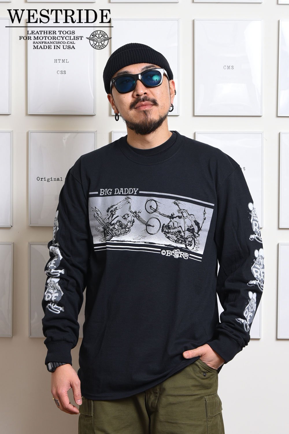 WESTRIDE(ウエストライド) ロングスリーブTシャツ BIG DADDY CHOPPER L/S TEE 通販正規取扱 |  ハーレムストア公式通販サイト