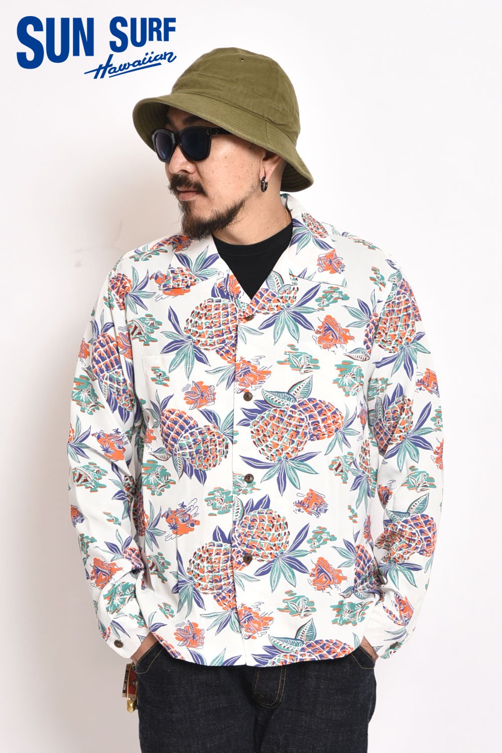 SUN SURF(サンサーフ) アロハシャツ L/S RAYON HAWAIIAN SHIRT