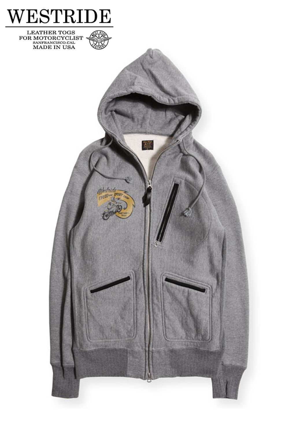 WESTRIDE(ウエストライド) フルジップパーカー HEAVY WEIGHT FULL ZIP HOODIE IM1415 通販正規取扱 |  ハーレムストア公式通販サイト