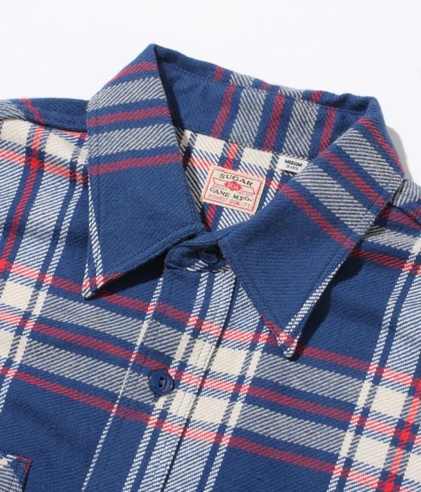 SUGAR CANE(シュガーケーン) ツイルチェックワークシャツ TWILL