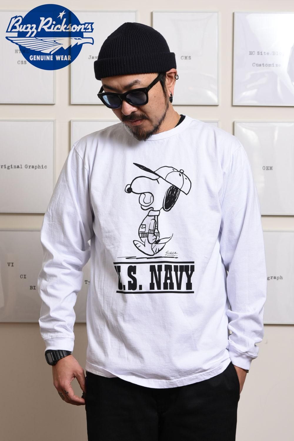 バズリクソンズ(BUZZ RICKSON'S) ロングスリーブTシャツ BUZZ RICKSON'S × PEANUTS L/S T-SHIRT  