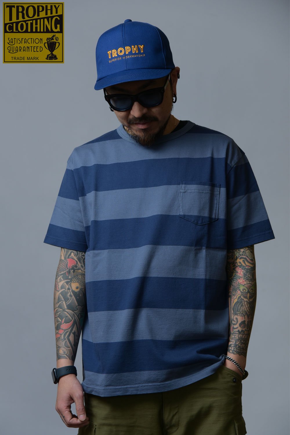 TROPHY CLOTHING(トロフィークロージング) ボーダーTシャツ WIDE BORDER S/S TEE TR22SS-202 通販正規取扱  | ハーレムストア公式通販サイト