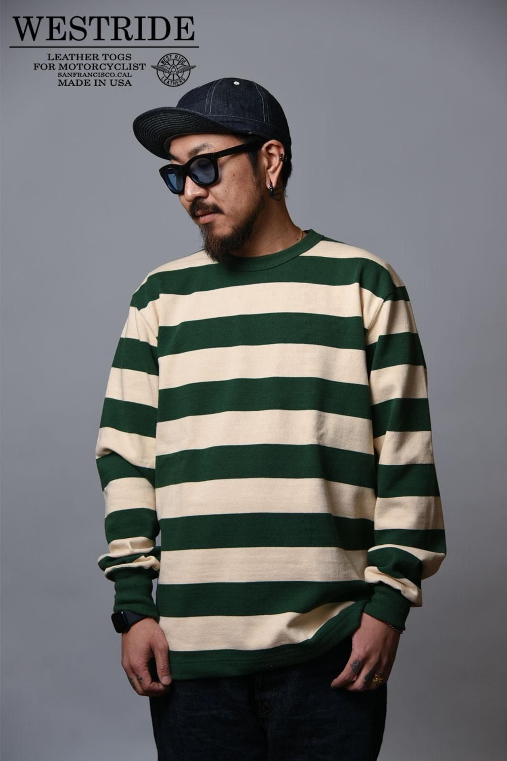 WESTRIDE(ウエストライド) ボーダーロングスリーブTシャツ HEAVY BORDER LONG TEE IM1009 通販正規取扱 |  ハーレムストア公式通販サイト