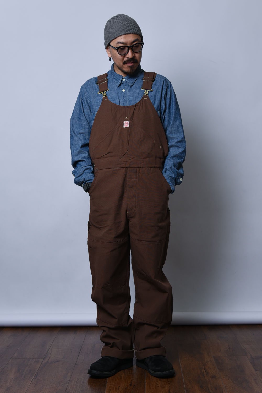 HEAD LIGHT(ヘッドライト) オーバーオール 9oz. BROWN DUCK OVERALLS