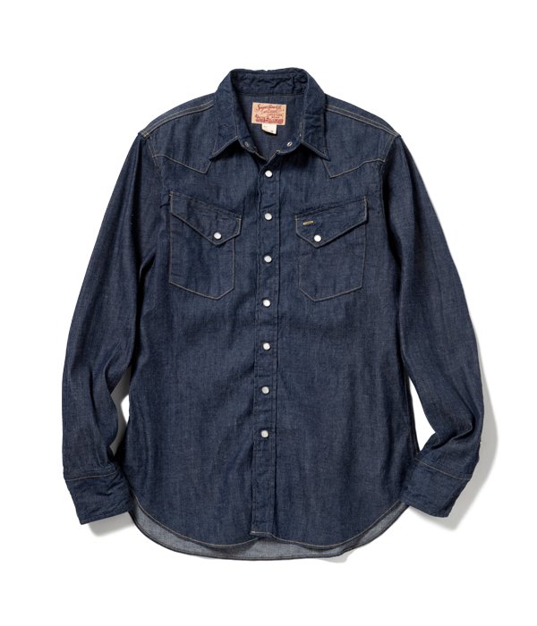 SUGAR CANE(シュガーケーン) デニムウエスタンシャツ BLUE DENIM WESTERN SHIRT SC28190 通販正規取扱 |  ハーレムストア公式通販サイト