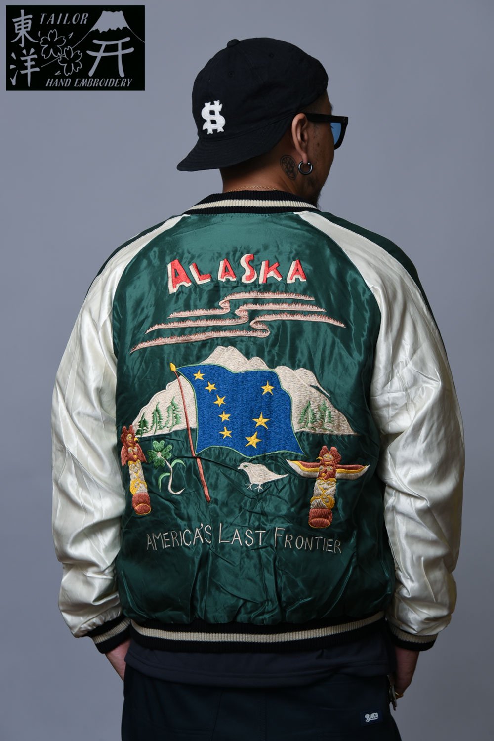 テーラー東洋 スカジャン スーベニアジャケット Late 1950s Style Acetate Souvenir Jacket “ALASKAN  FLAG” × “ALASKAN HUSKY” TT15173-145 通販正規取扱 | ハーレムストア公式通販サイト