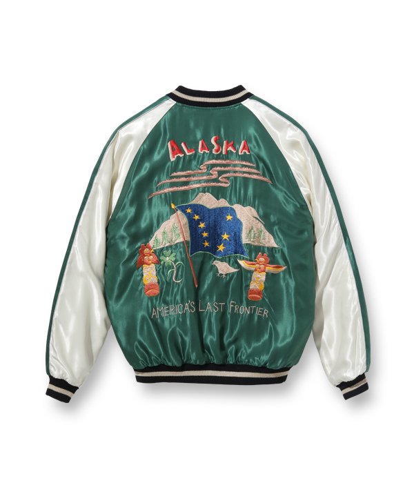 テーラー東洋 スカジャン スーベニアジャケット Late 1950s Style Acetate Souvenir Jacket “ALASKAN  FLAG” × “ALASKAN HUSKY” TT15173-145 通販正規取扱 | ハーレムストア公式通販サイト