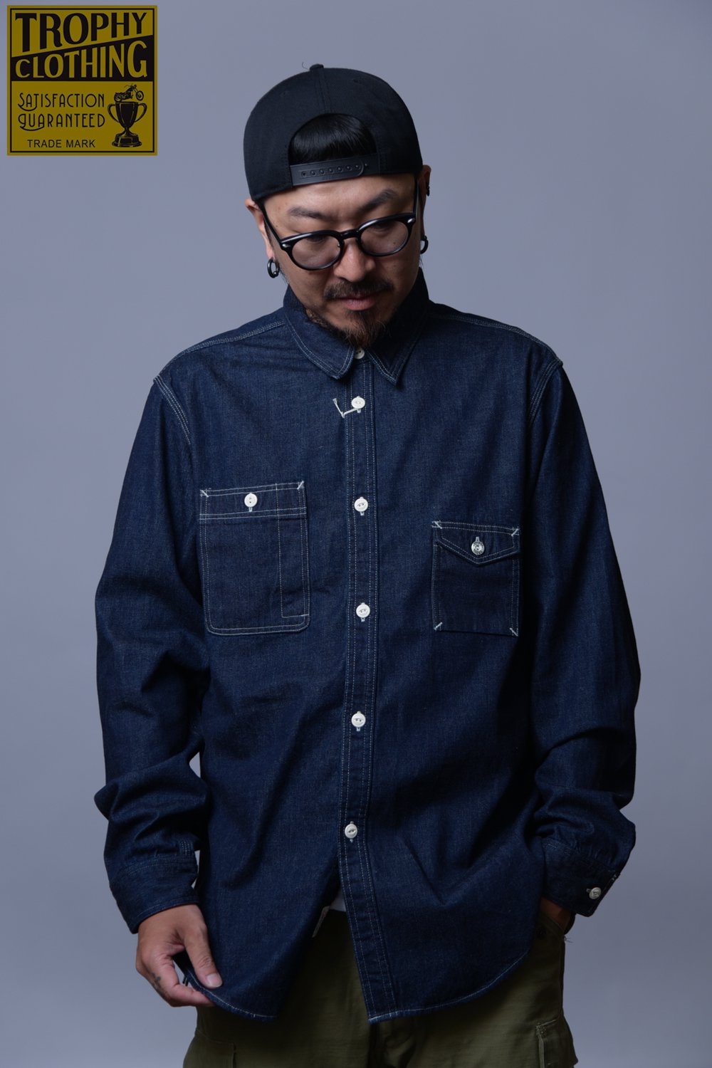 TROPHY CLOTHING(トロフィークロージング) セルビッチニムシャツ MACHINE AGE SHIRT -ONE WASH-  TR22AW-401 通販正規取扱 | ハーレムストア公式通販サイト
