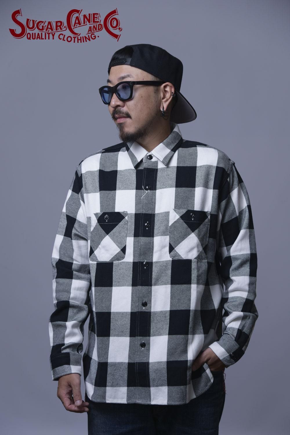 SUGAR CANE(シュガーケーン) ツイルチェックワークシャツ TWILL CHECK ...