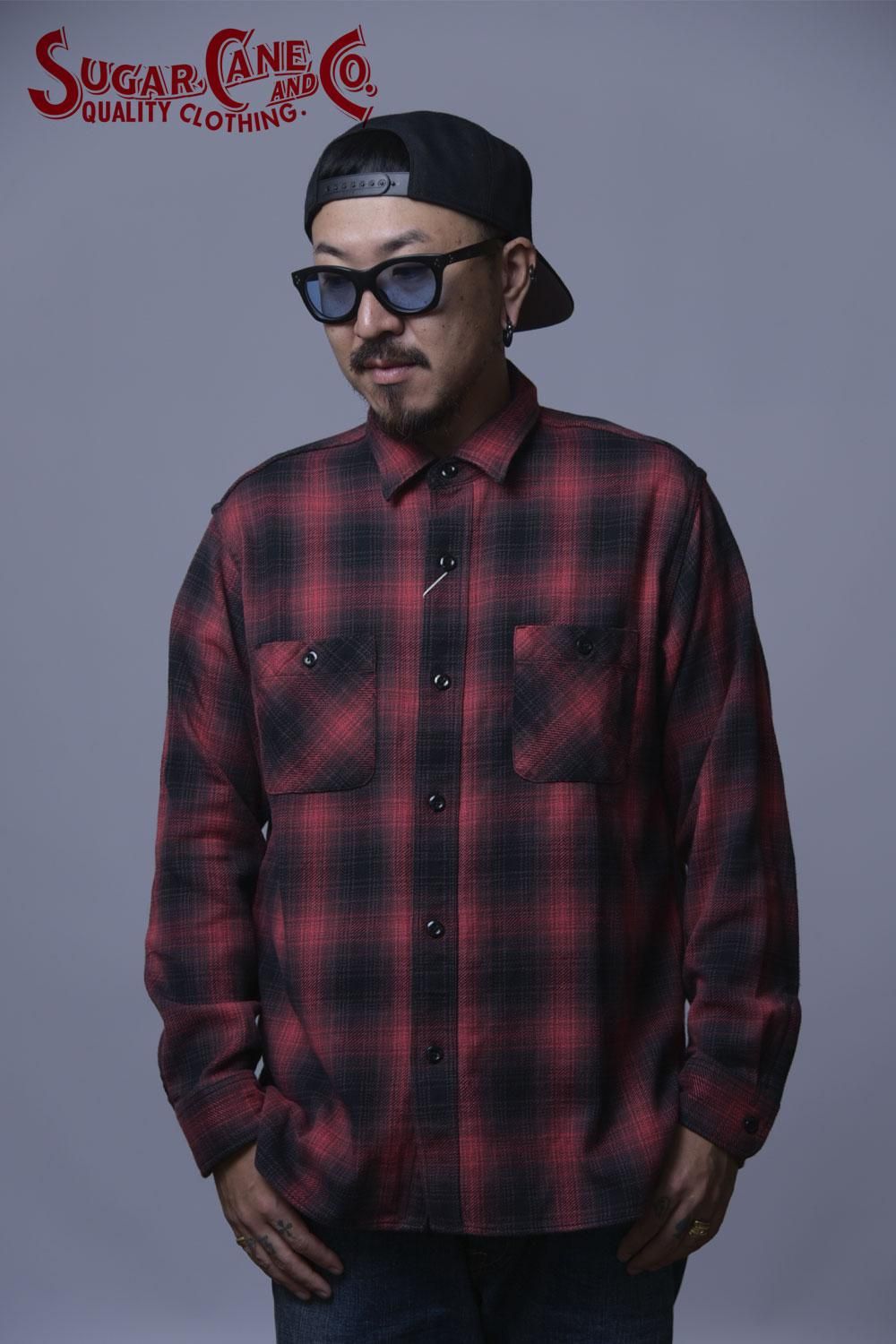 SUGAR CANE(シュガーケーン) ツイルチェックワークシャツ TWILL CHECK