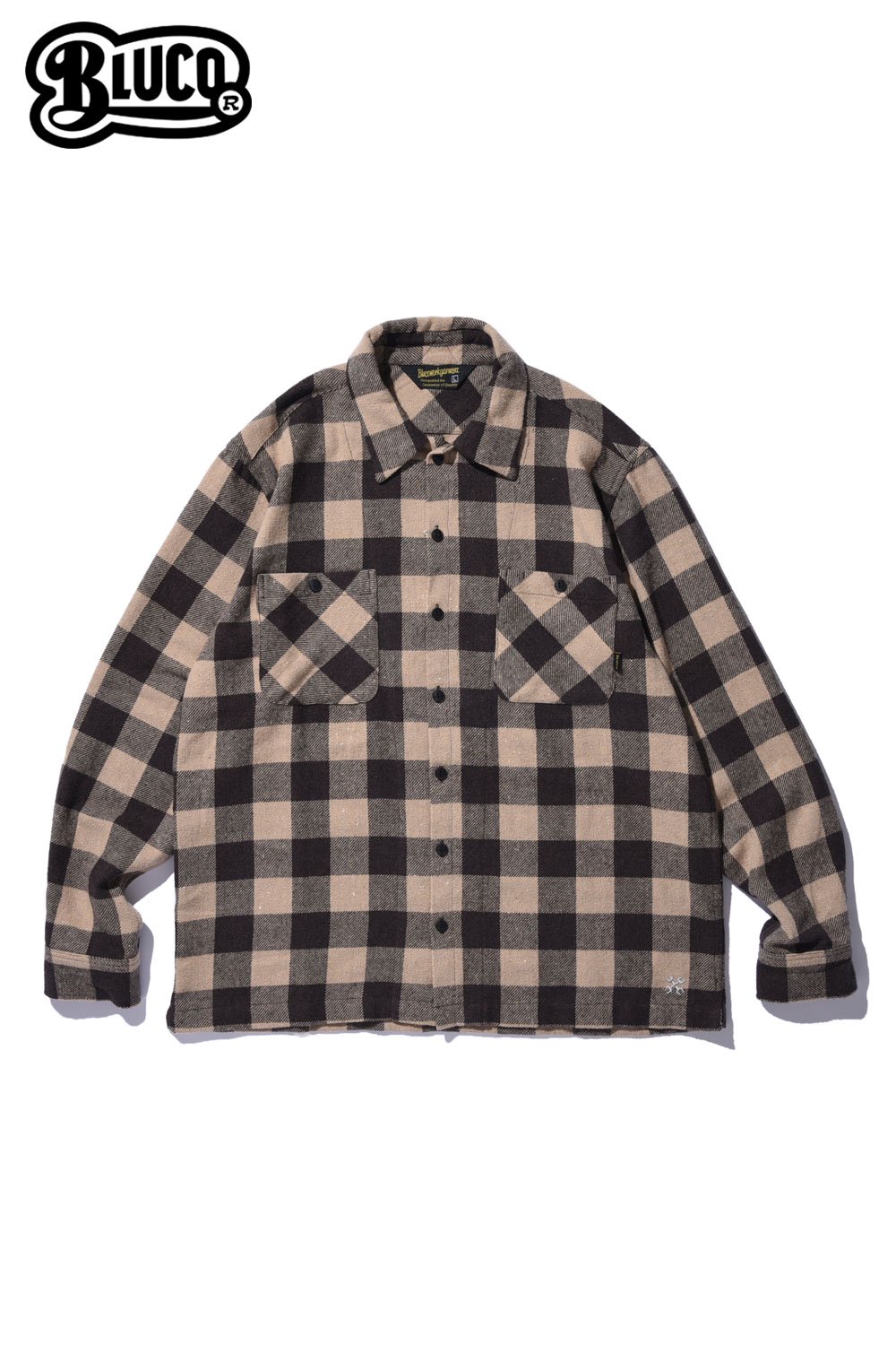 BLUCO WORK GARMENT(ブルコ) フランネルシャツ OL-048-022 通販正規