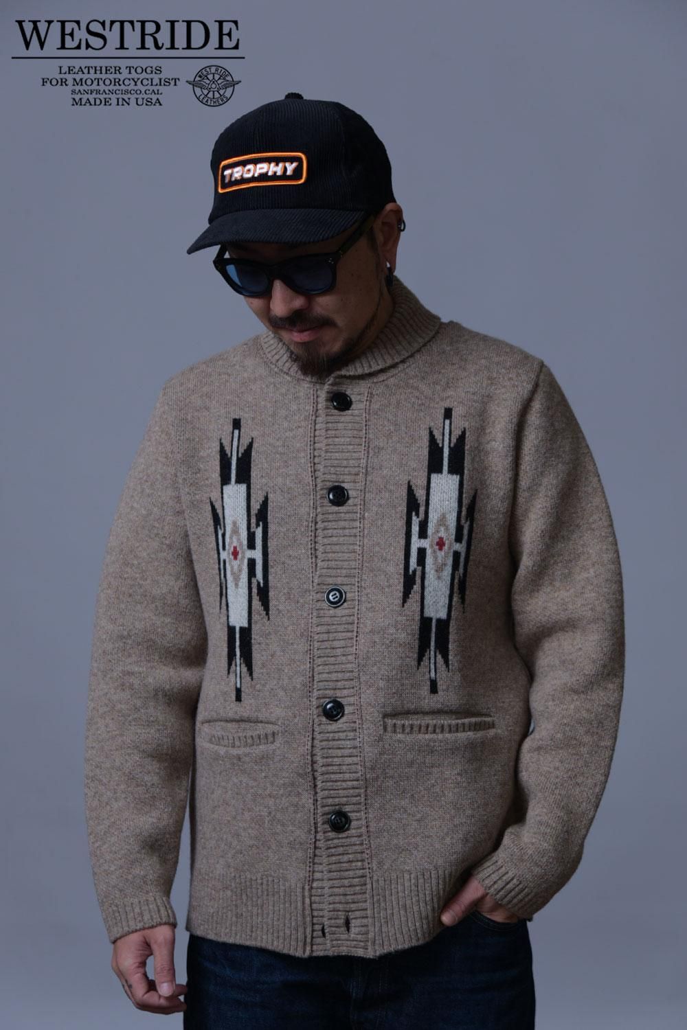 WESTRIDE(ウエストライド) シェットランドウールカーディガン NATIVE SHETLAND SWEATER WA2203 通販正規取扱 |  ハーレムストア公式通販サイト