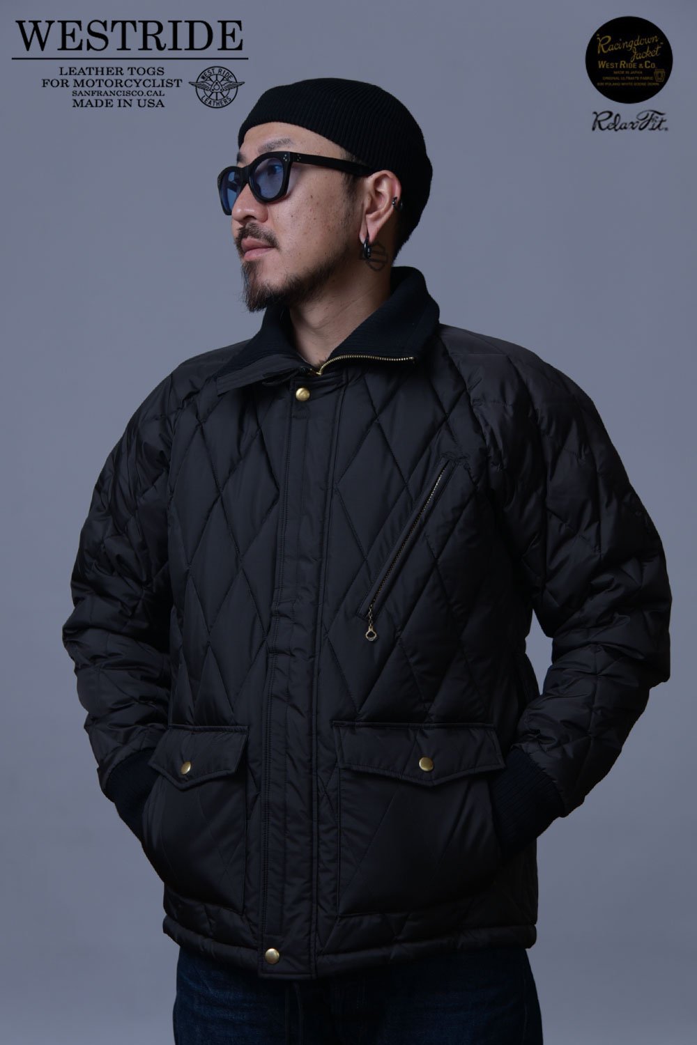 WESTRIDE(ウエストライド) レーシングダウンジャケット ALL NEW RACING DOWN JKT2 RELAX FIT/PLD  HJW-02RF 通販正規取扱 | ハーレムストア公式通販サイト