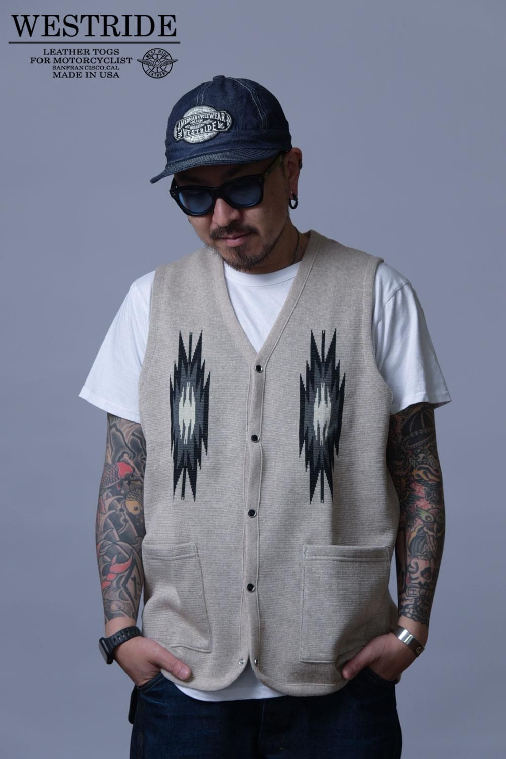 トップスWESTRIDE(ウエストライド) ニットベスト NGT NATIVE VEST AKS2301 通販 ...