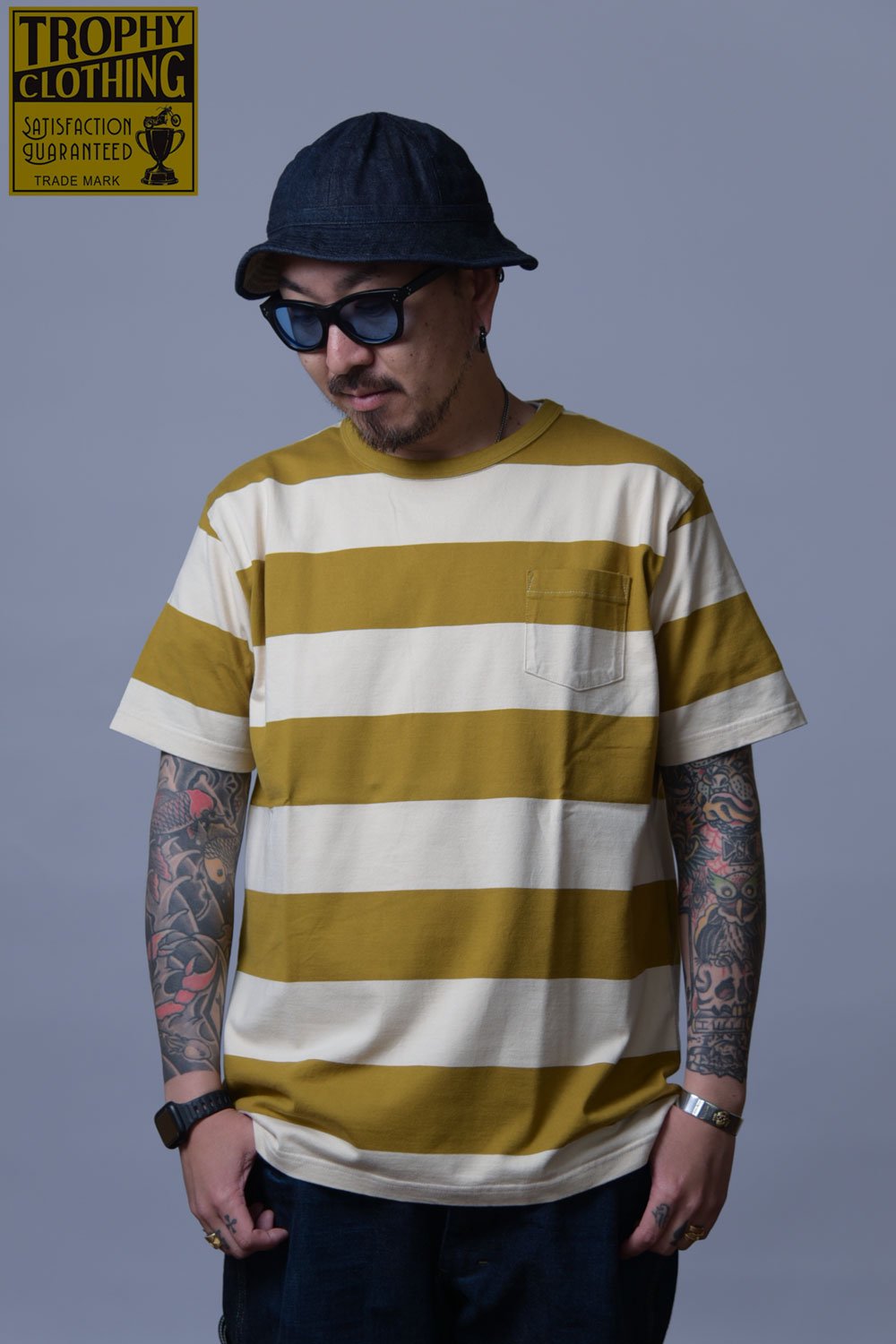 TROPHY CLOTHING(トロフィークロージング) ボーダーTシャツ WIDE BORDER S/S TEE TR23SS-205 通販正規取扱  | ハーレムストア公式通販サイト
