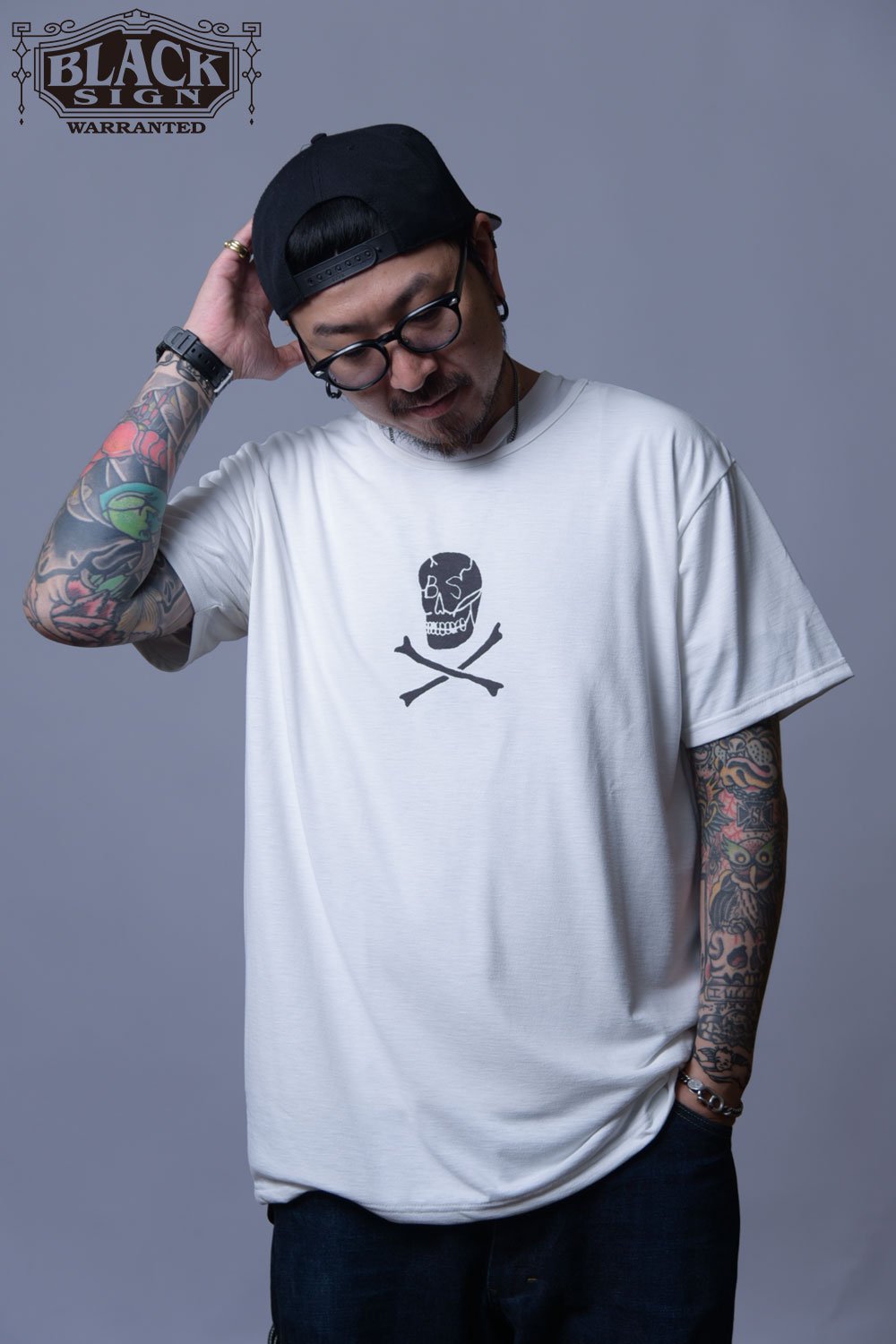 BLACK SIGN(ブラックサイン) Tシャツ Ritual Skull Cooling Underwear BSSN-22306 通販正規取扱 |  ハーレムストア公式通販サイト