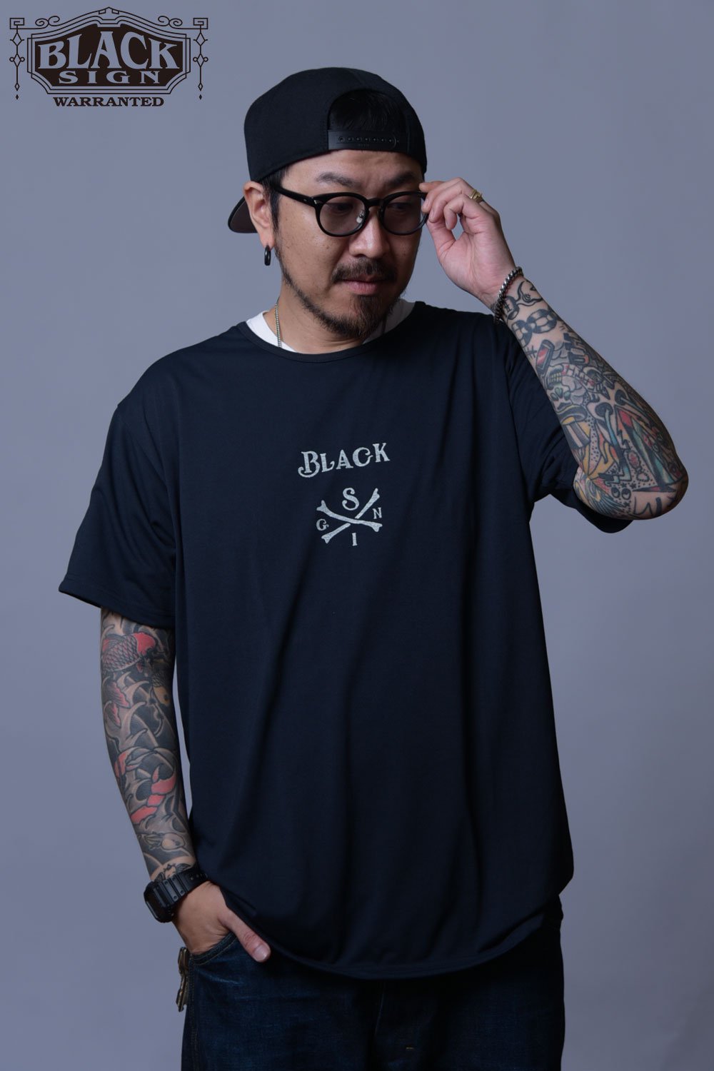 BLACK SIGN(ブラックサイン) Tシャツ Cross S.I.G.N. Cooling Underwear BSSN-23302 通販正規取扱  | ハーレムストア公式通販サイト