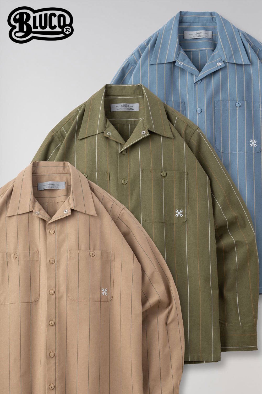 BLUCO WORK GARMENT(ブルコ) ワークシャツ STANDARD WORK SHIRTS L/S 109 通販正規取扱 |  ハーレムストア公式通販サイト