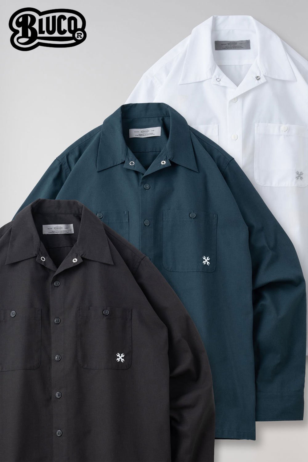 BLUCO WORK GARMENT(ブルコ) ワークシャツ STANDARD WORK SHIRTS L/S 109 通販正規取扱 |  ハーレムストア公式通販サイト