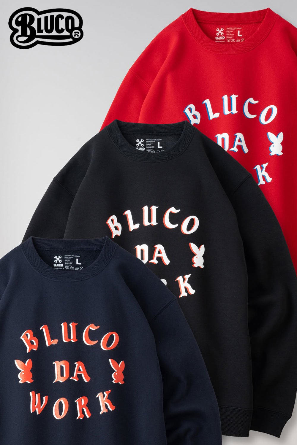 BLUCO WORK GARMENT(ブルコ) クルーネックスウェット SWEAT SHIRT -DA- 1211 通販正規取扱 |  ハーレムストア公式通販サイト