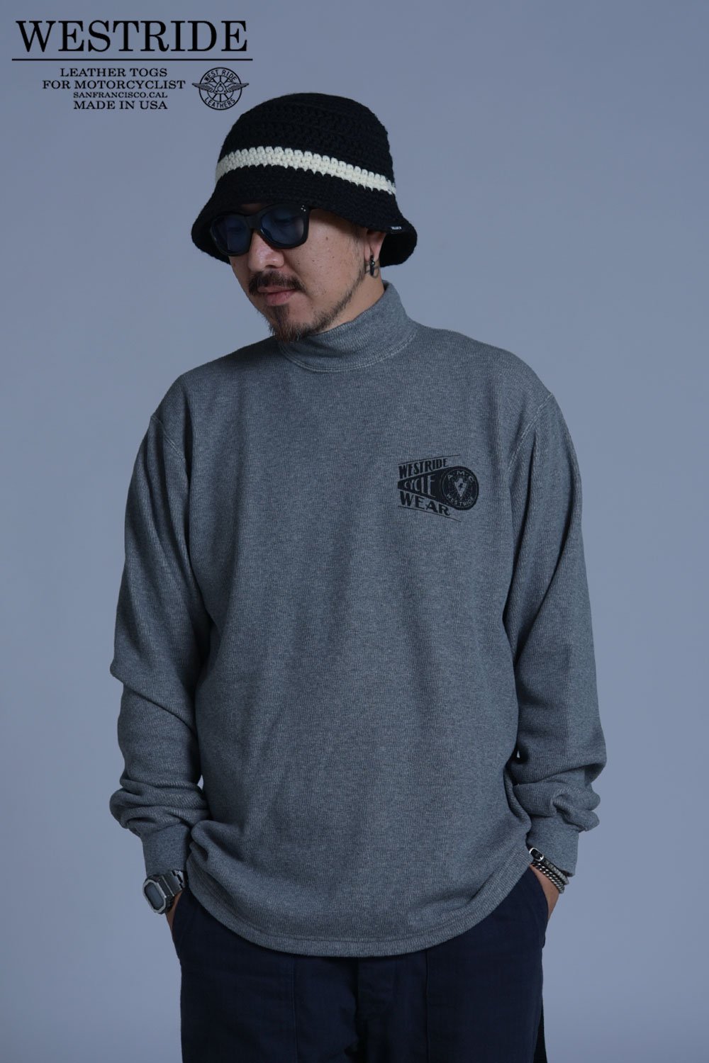 WESTRIDE(ウエストライド) サーマルハイネックロングスリーブTシャツ BOMBER THERMAL HIGH NECK IMF2203  通販正規取扱 | ハーレムストア公式通販サイト