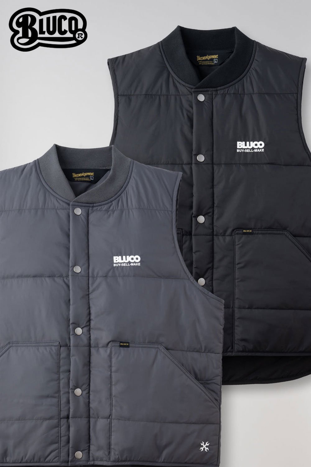 BLUCO WORK GARMENT(ブルコ) リブベスト RIB VEST 1359 通販正規取扱 