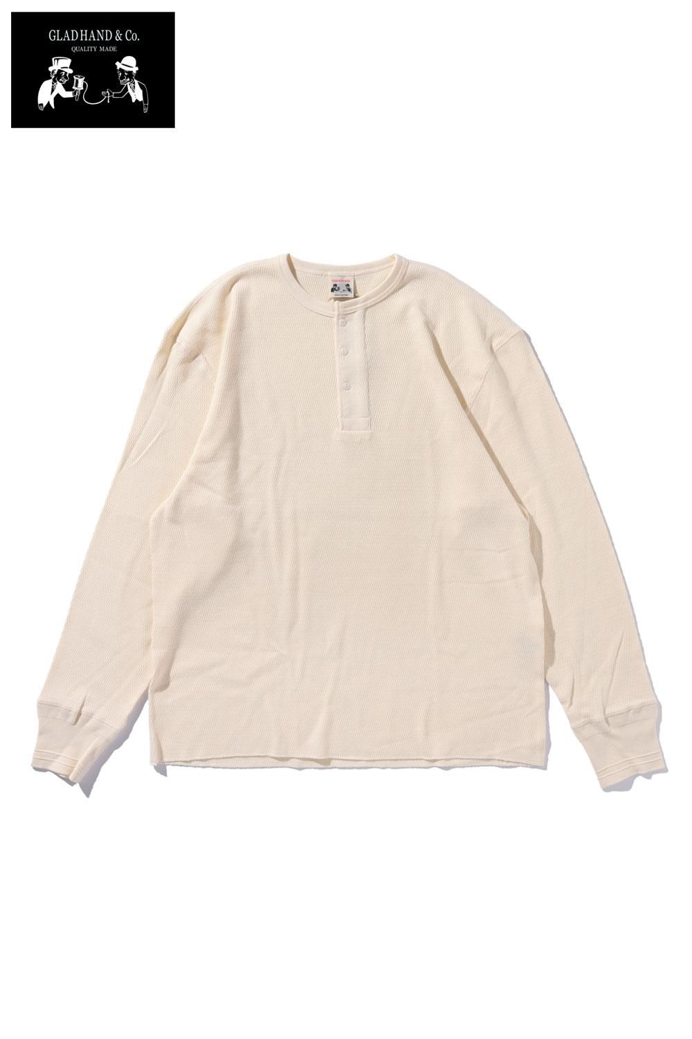 GLADHAND(グラッドハンド) ワイドワッフルヘンリーネックロング