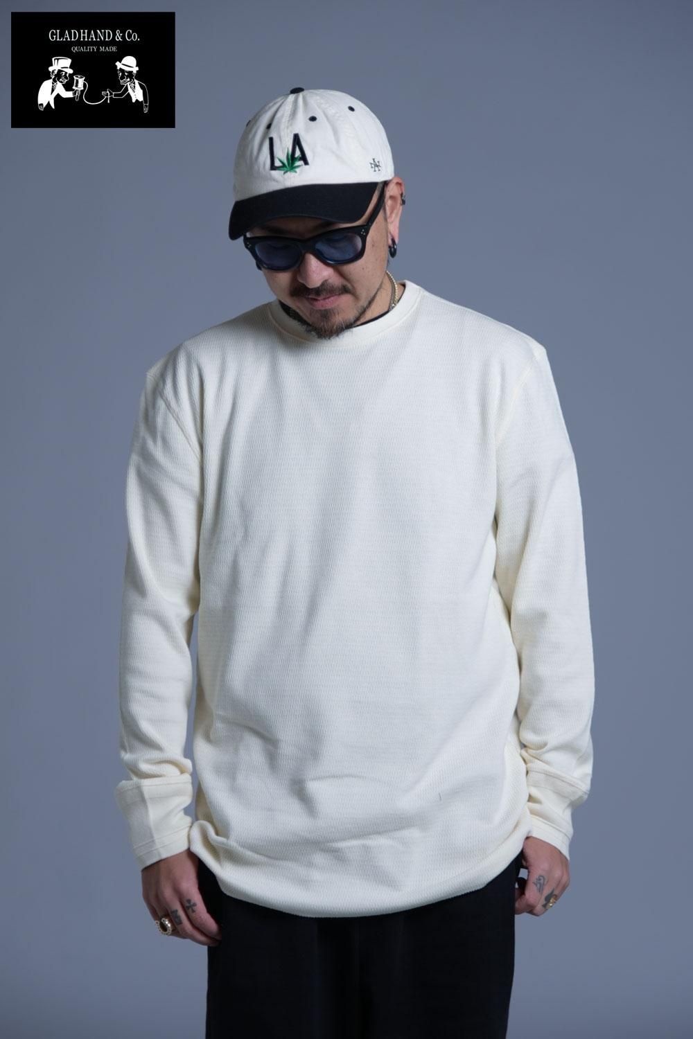 GLADHAND(グラッドハンド) ワッフルロングスリーブTシャツ WAFFLE L/S T-SHIRTS GLADHAND-10 通販正規取扱 |  ハーレムストア公式通販サイト