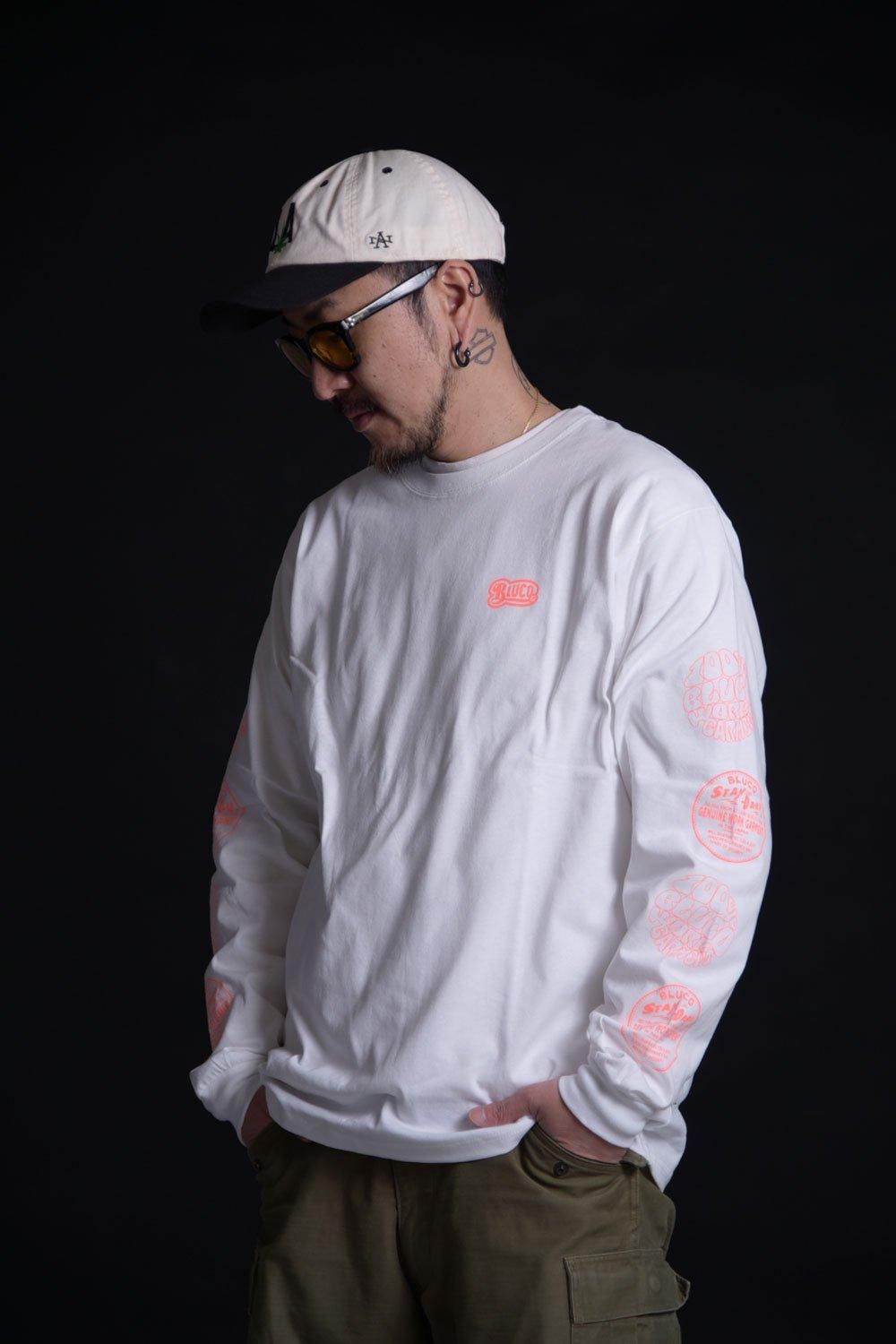 BLUCO WORK GARMENT(ブルコ) ロングスリーブTシャツ PRINT L/S TEE -OLD LOGO- 141-12-002  通販正規取扱 | ハーレムストア公式通販サイト