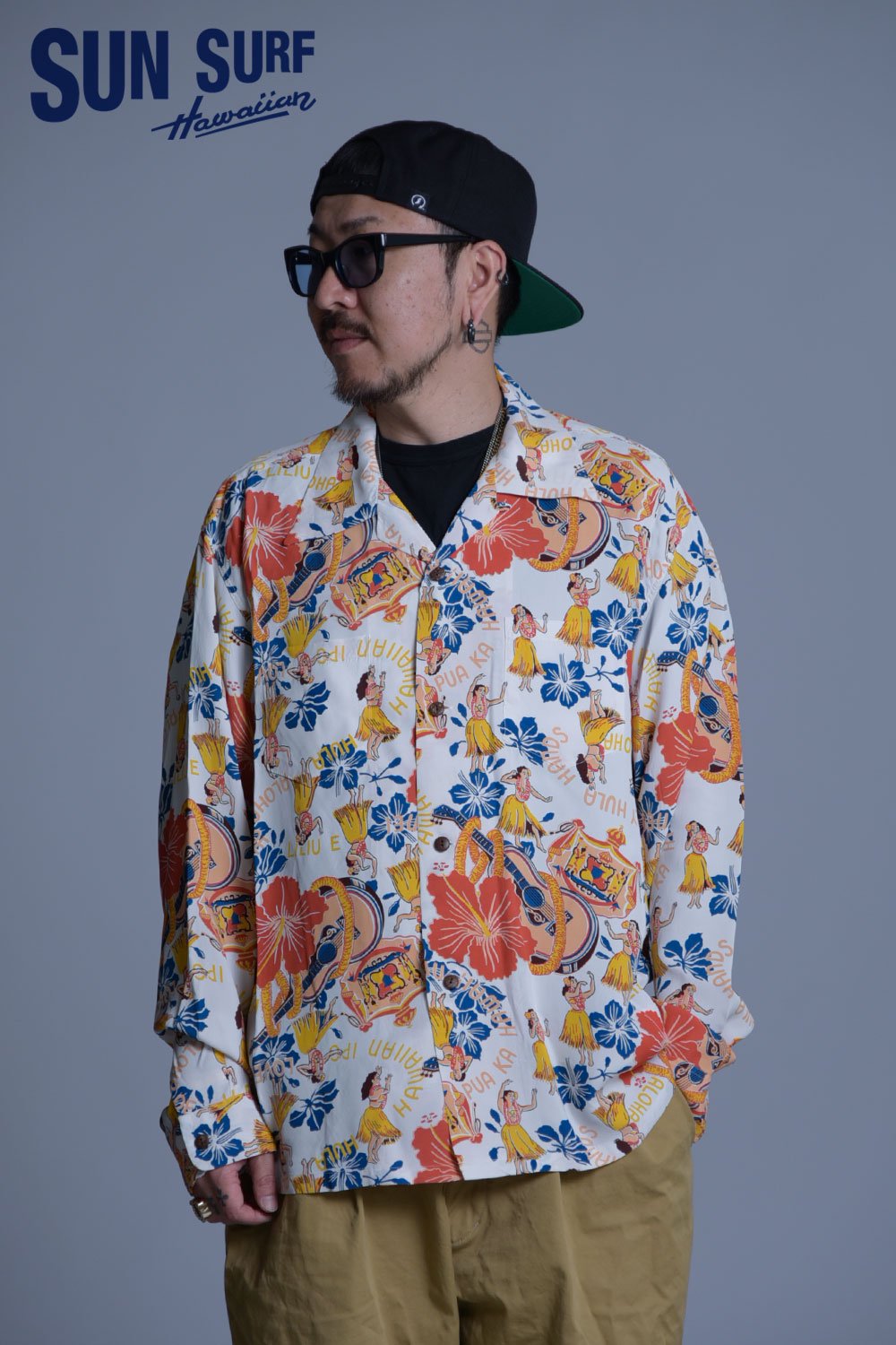 SUN SURF(サンサーフ) アロハシャツ L/S RAYON HAWAIIAN SHIRT - LOVELY HULA HANDS SS29203  通販正規取扱 | ハーレムストア公式通販サイト