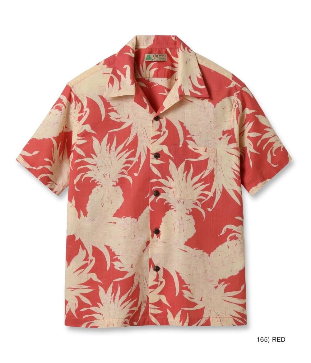 サンサーフ SUN SURF コットンリネン アロハシャツ L Lot No. SS39285 / COTTON × LINEN OPEN SHIRT “ISLAND